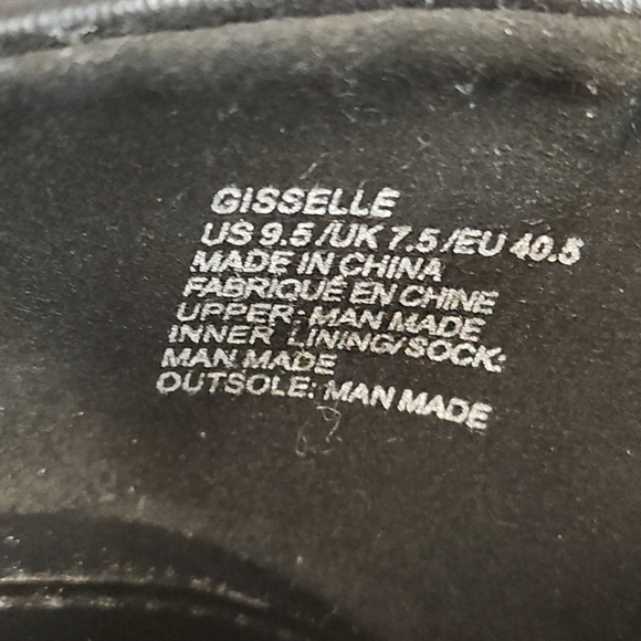 JustFab Women's Gisselle Black Leather Pointy Heels Size 9.5 - Picture 3 of 6